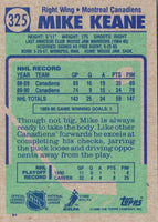 1990 Topps Mike Keane #325 Rookie