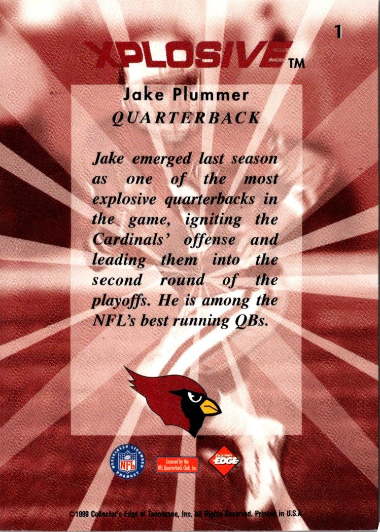 1999 Collector's Edge Fury Xplosive Jake Plummer