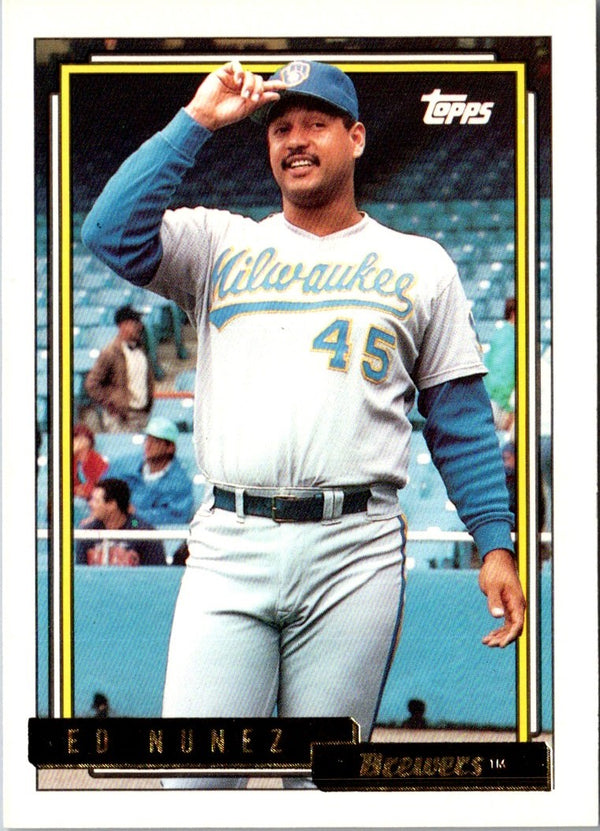 1992 Topps Gold Winners Edwin Nunez #352