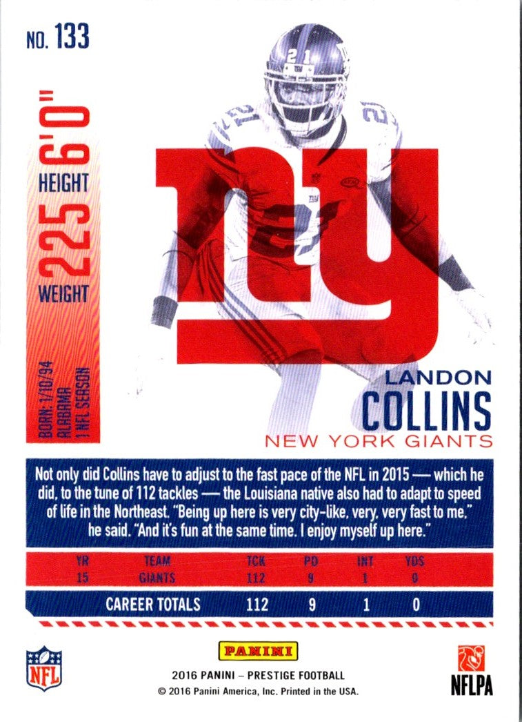 2016 Panini Prestige Landon Collins