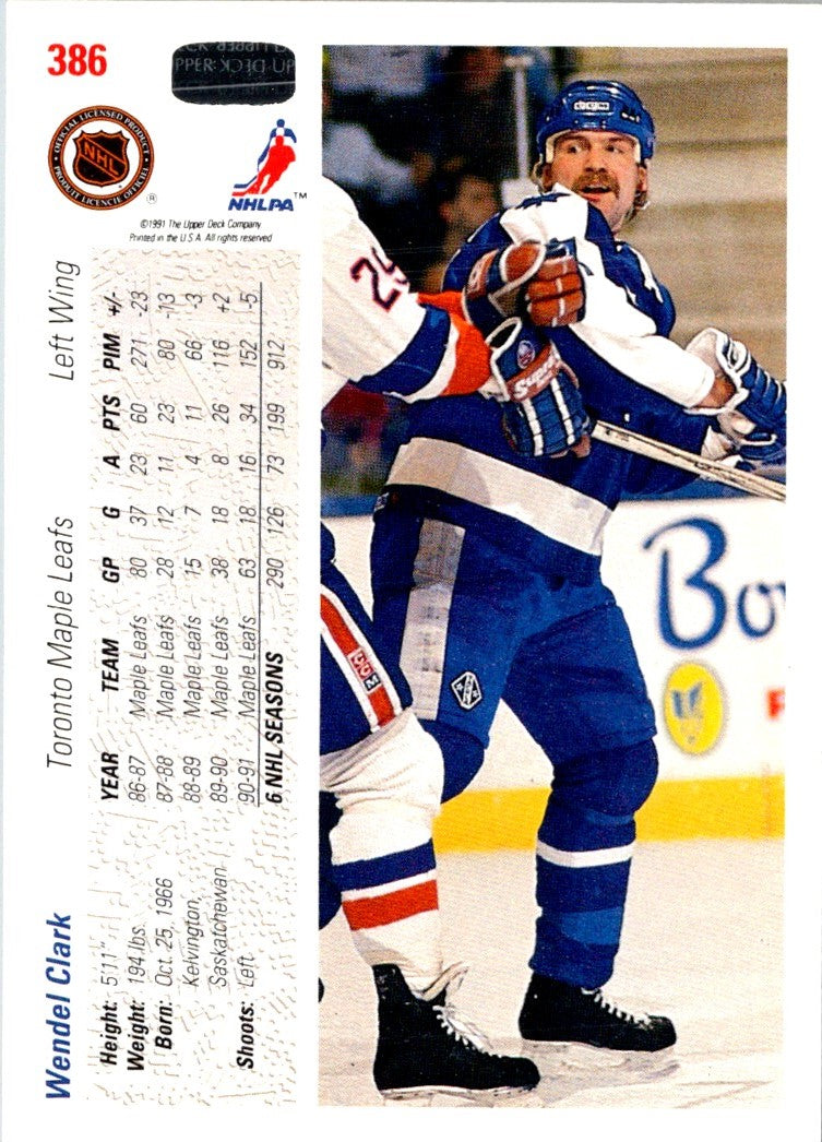 1991 Upper Deck Wendel Clark