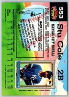 1992 Stadium Club Stu Cole #553 Rookie