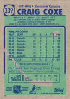 1990 Topps Craig Coxe #339 Rookie
