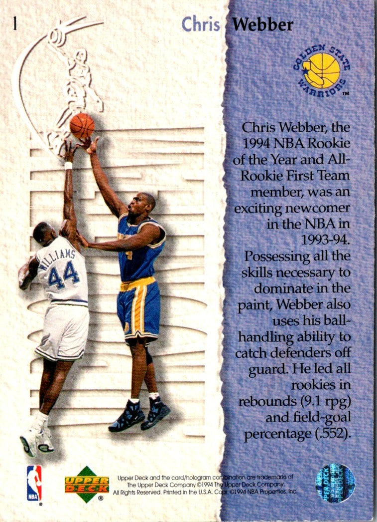 1994 Upper Deck Chris Webber