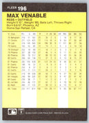 1986 Fleer Max Venable
