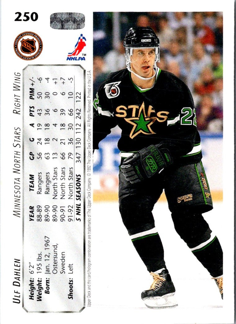 1992 Upper Deck Ulf Dahlen