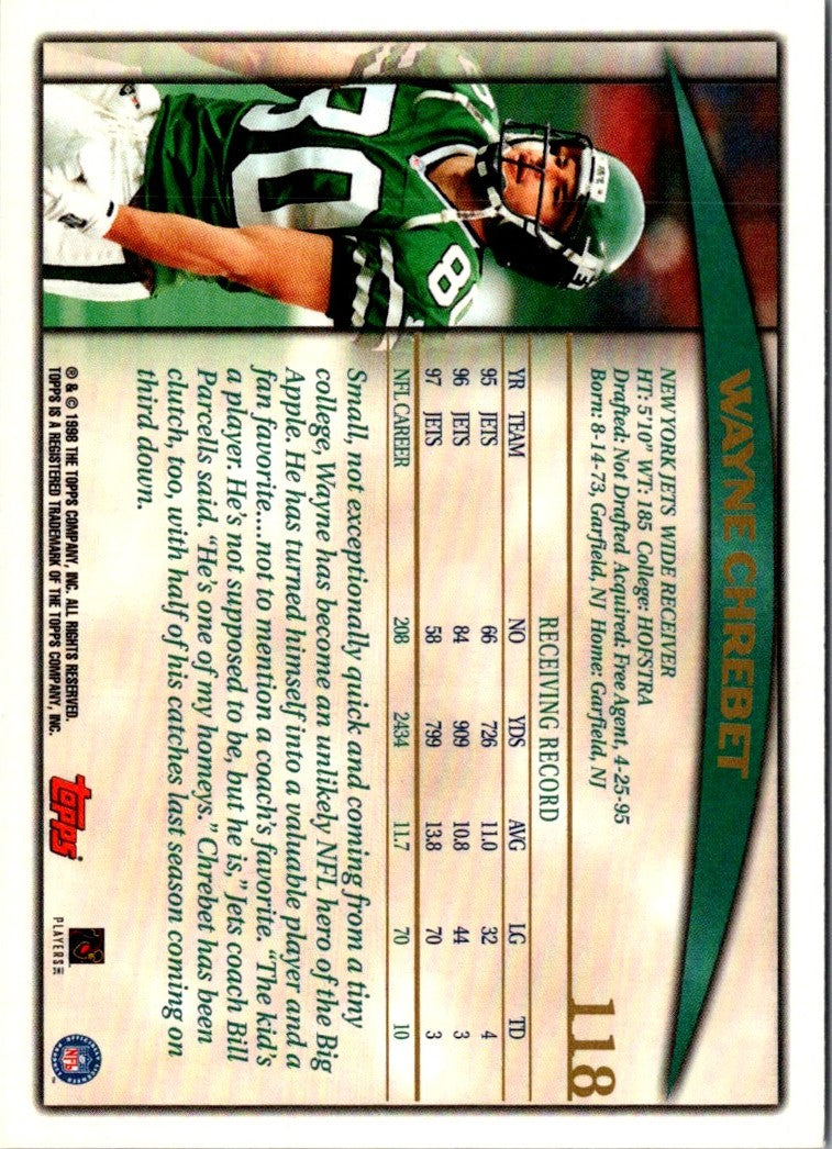 1998 Topps Wayne Chrebet