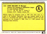 1991 ProCards Chris Maloney #3994
