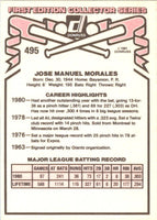 1981 Donruss Jose Morales #495