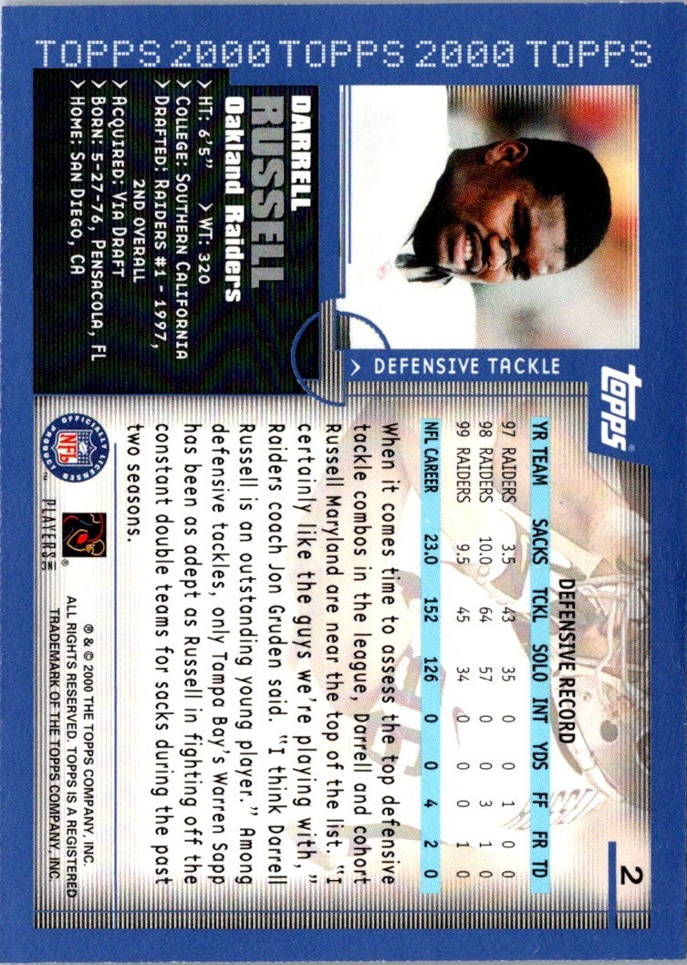 2000 Topps Darrell Russell