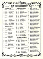 2011 Topps Allen & Ginter Checklist #AGA-CU