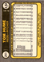 1981 Fleer Tom Hume #211