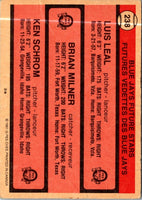 1981 O-Pee-Chee Blue Jays Future Stars - Luis Leal/Brian Milner/Ken Schrom #238 Rookie
