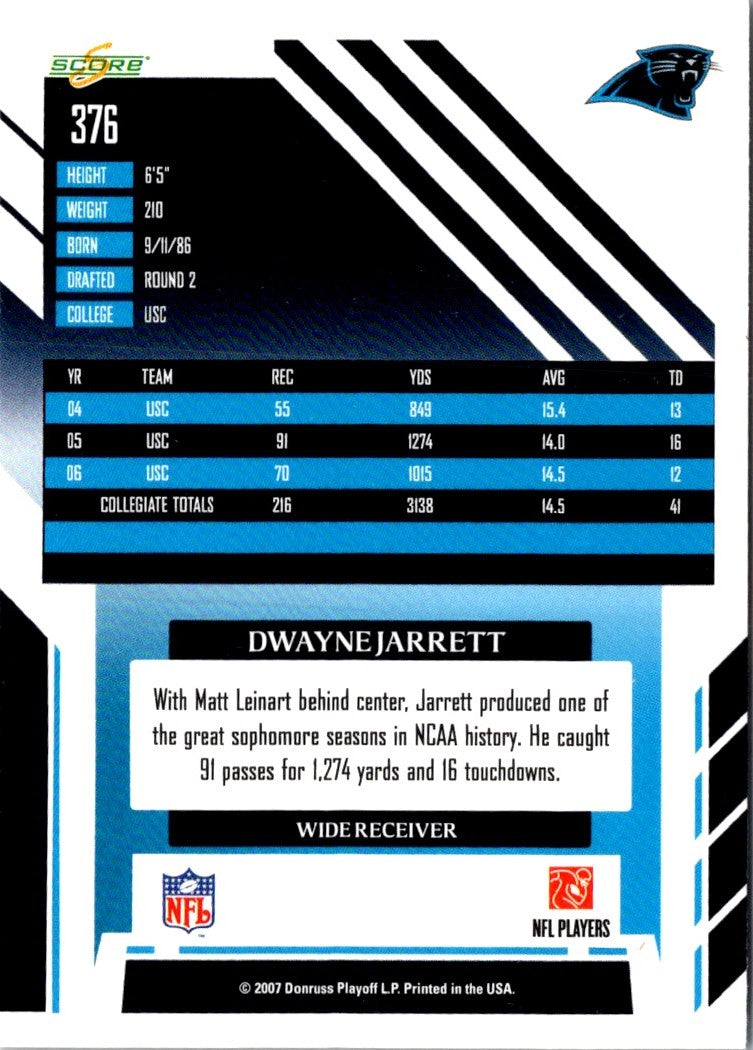 2007 Score Dwayne Jarrett