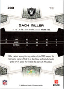 2008 Score Super Bowl XLIII Zach Miller