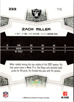 2008 Score Super Bowl XLIII Zach Miller #233