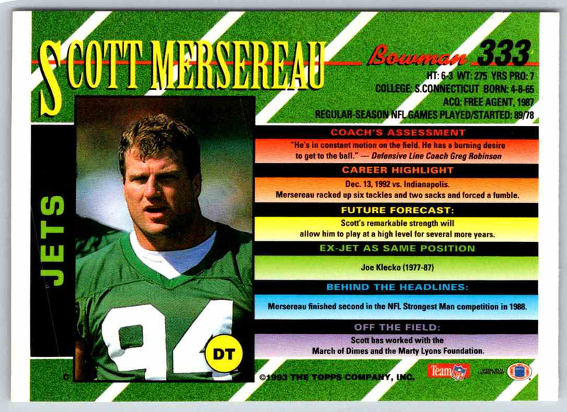 1993 Bowman Football Scott Mersereau