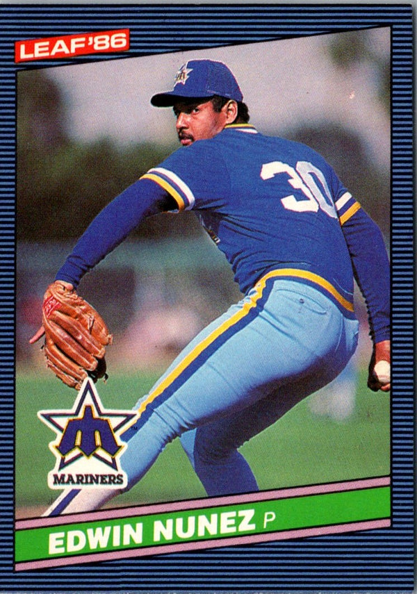 1986 Leaf Edwin Nunez #66