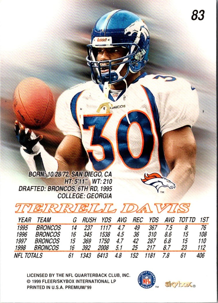 1999 SkyBox Premium Terrell Davis