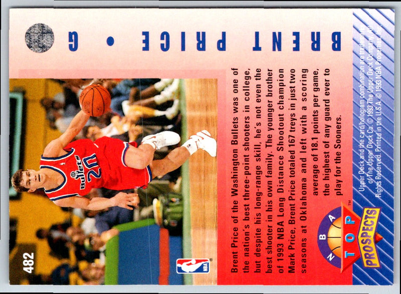 1992 Upper Deck Brent Price