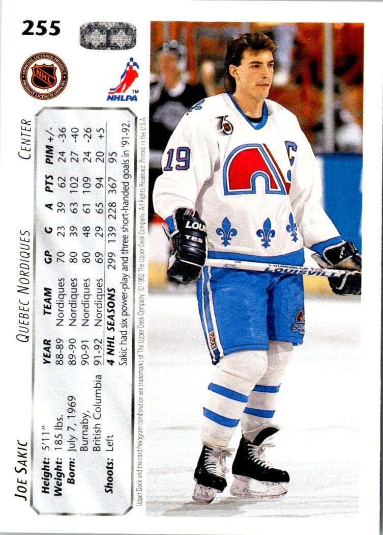 1992 Upper Deck Joe Sakic