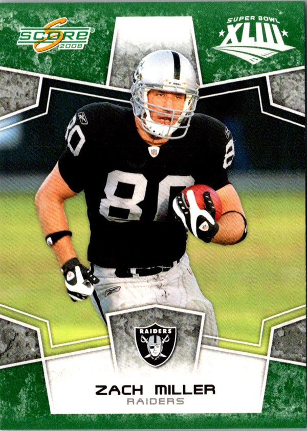2008 Score Super Bowl XLIII Zach Miller #233