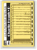 1990 Topps Tiffany Charlie Hough