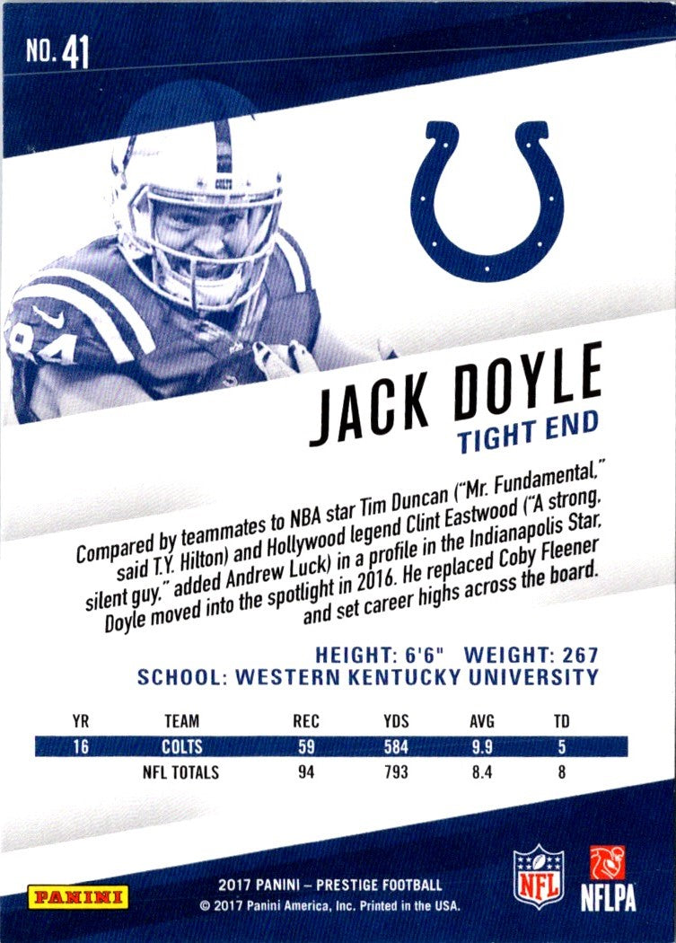 2017 Panini Prestige Jack Doyle