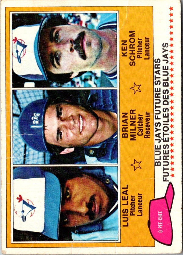 1981 O-Pee-Chee Blue Jays Future Stars - Luis Leal/Brian Milner/Ken Schrom #238 Rookie