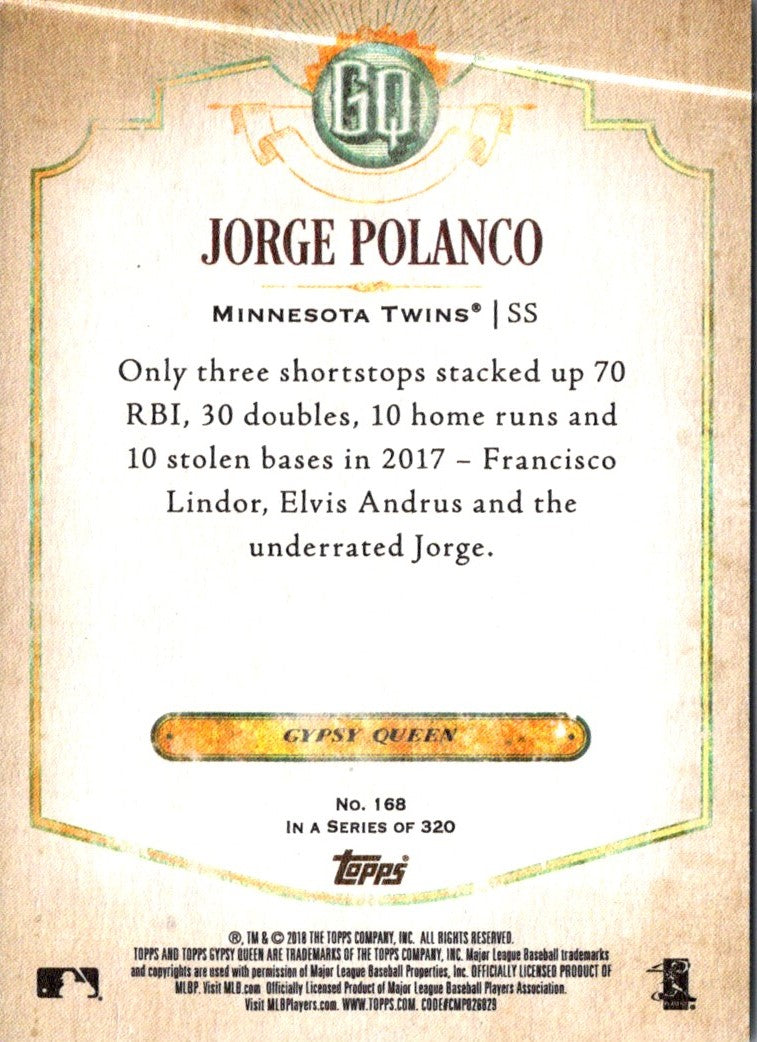 2018 Topps Gypsy Queen Jorge Polanco