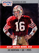 1990 Pro Set Super Bowl MVP Collectibles Joe Montana