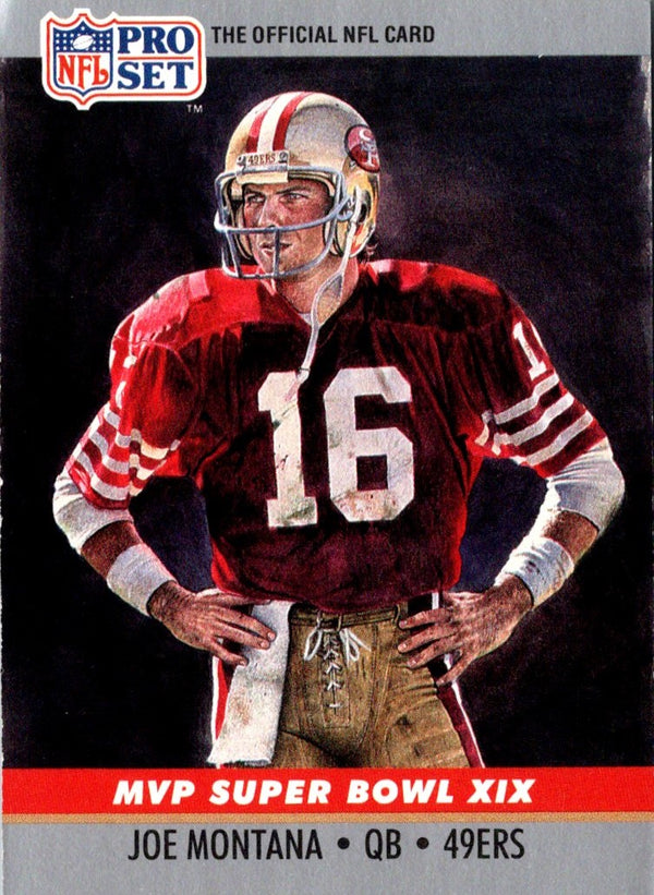 1990 Pro Set Super Bowl MVP Collectibles Joe Montana #19