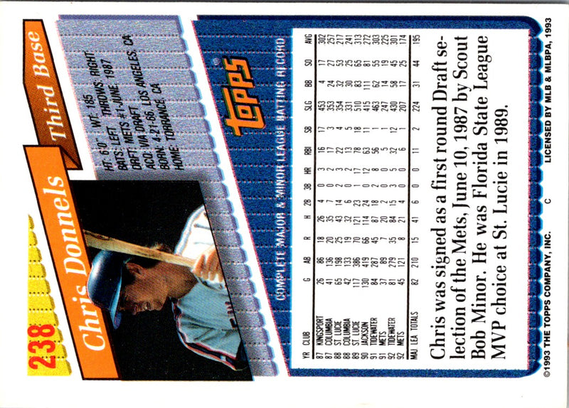 1993 Topps Chris Donnels