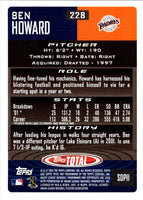 2002 Topps Total Ben Howard #228 Rookie