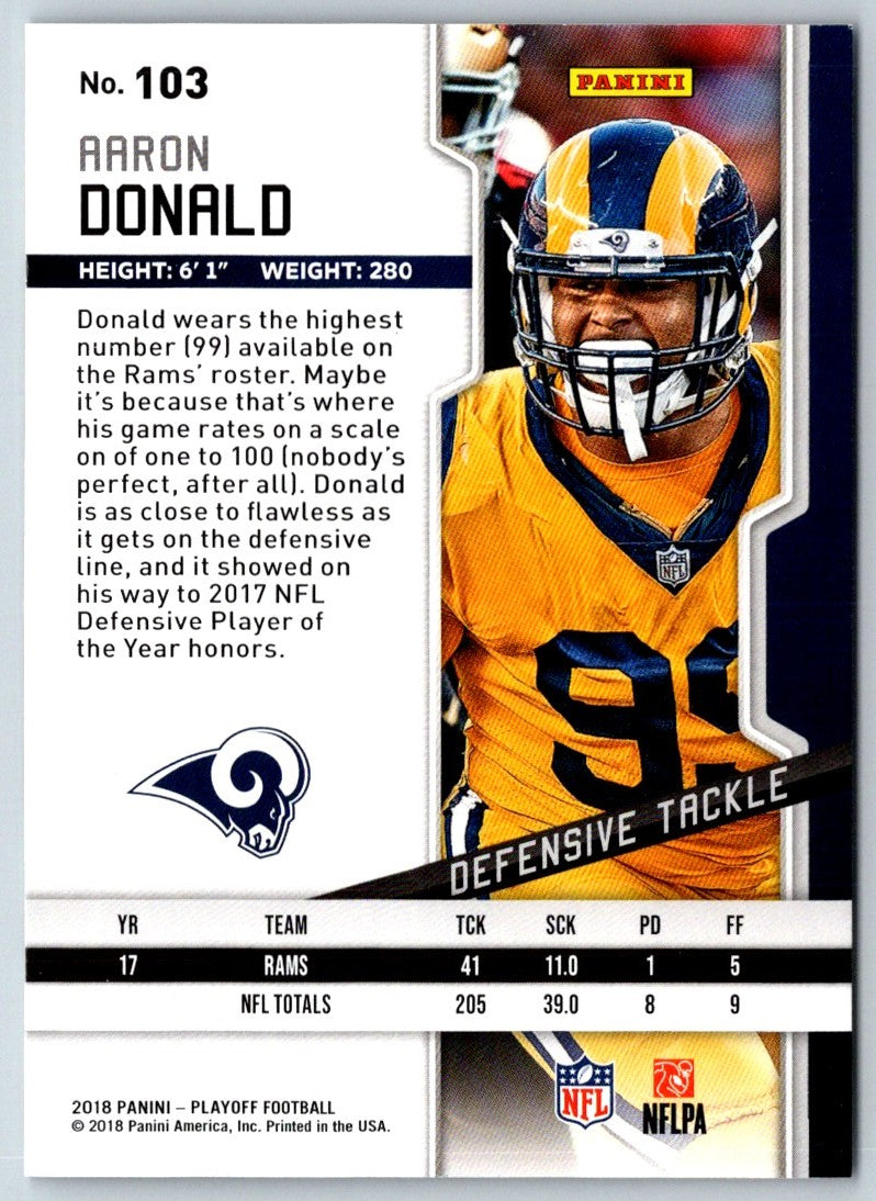 2018 Panini Playoff Aaron Donald