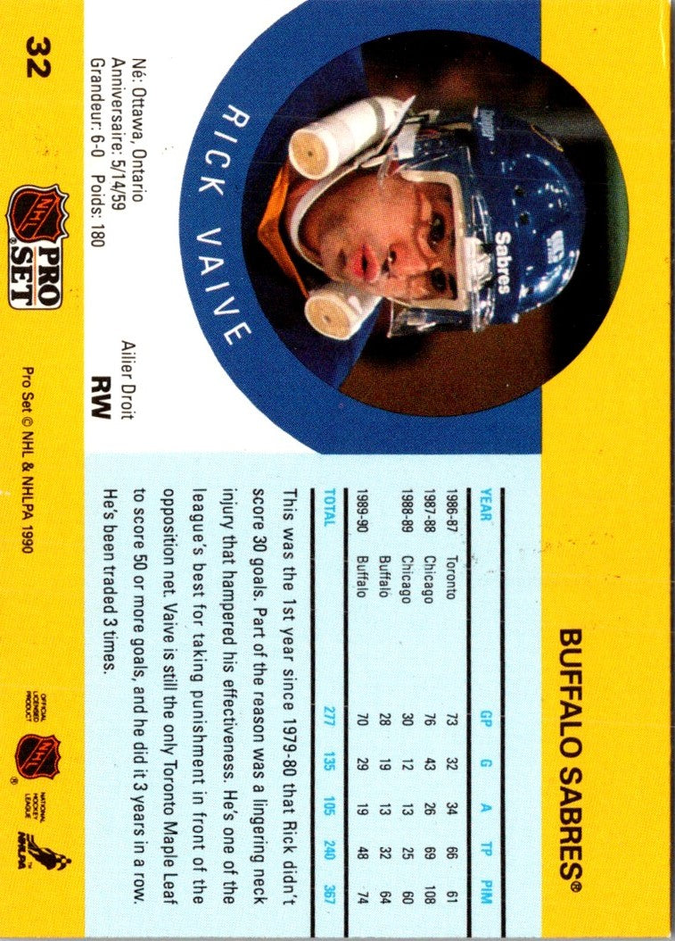 1990 Pro Set Rick Vaive