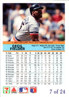 1992 Fleer 7 Eleven/Citgo The Performer Cecil Fielder #7