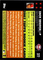 2007 Topps Zack Segovia #377