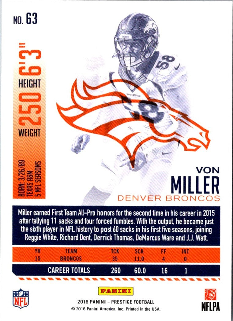 2016 Panini Prestige Von Miller