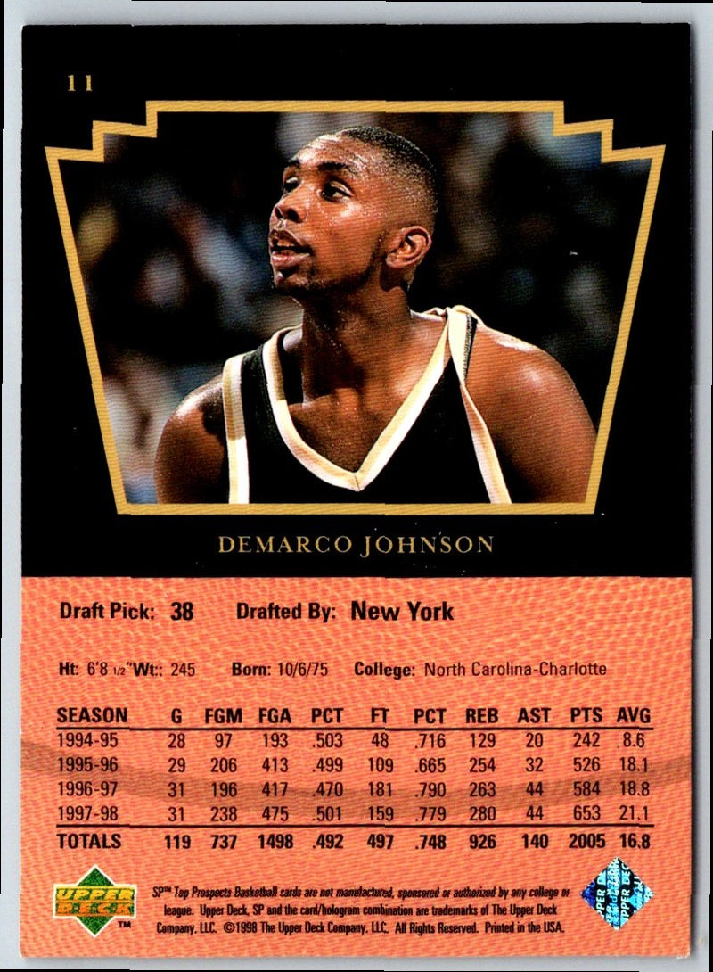 1998 SP Top Prospects DeMarco Johnson