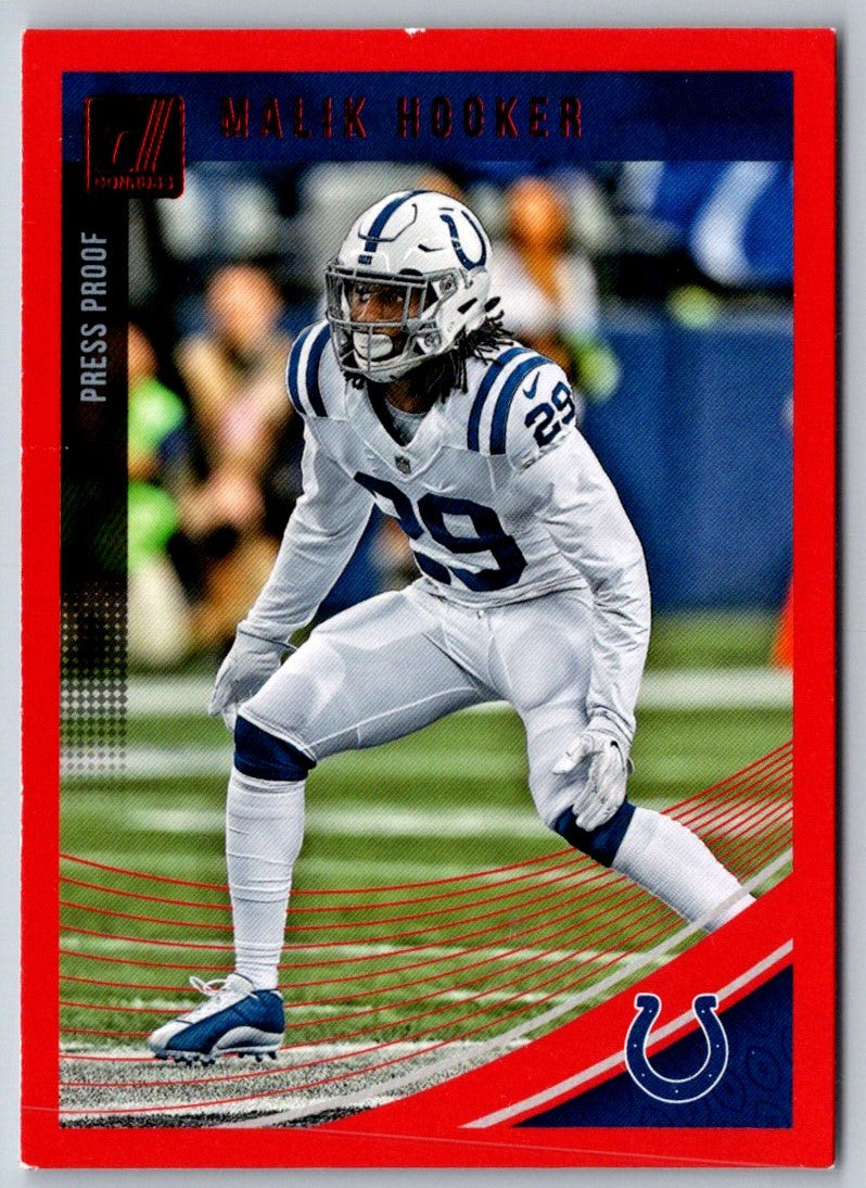 2018 Donruss Press Proof Blue Malik Hooker