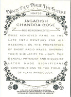 2011 Topps Allen & Ginter Minds that Made the Future Jagadish Chandra Bose #MMF35