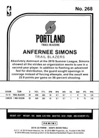 2019 Hoops Anfernee Simons #268