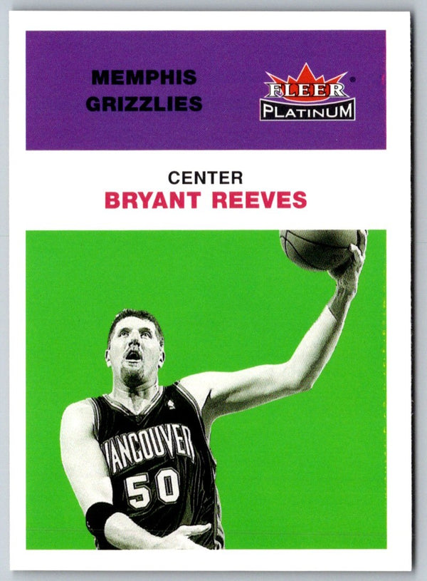 2001 Fleer Platinum Bryant Reeves #93