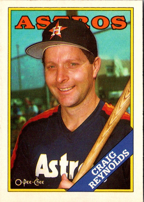 1986 Mother's Cookies Houston Astros Craig Reynolds #18