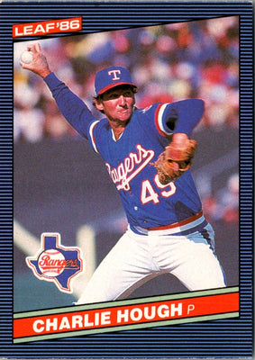 1986 Leaf Charlie Hough #152
