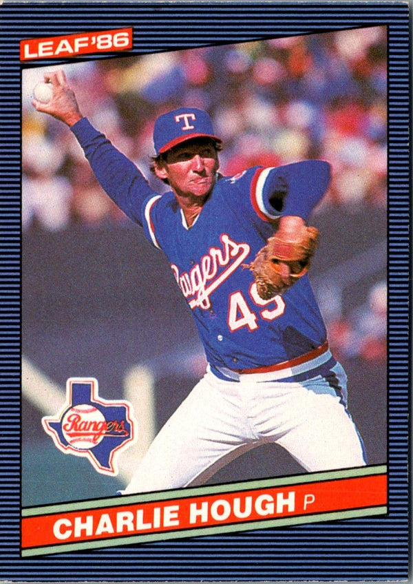 1986 Leaf Charlie Hough #152