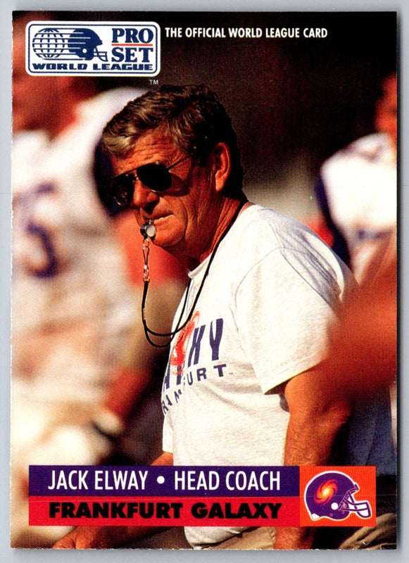 1991 Pro Set WLAF World Bowl Combo Jack Elway #9
