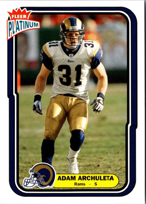 2004 Fleer Platinum Adam Archuleta #31