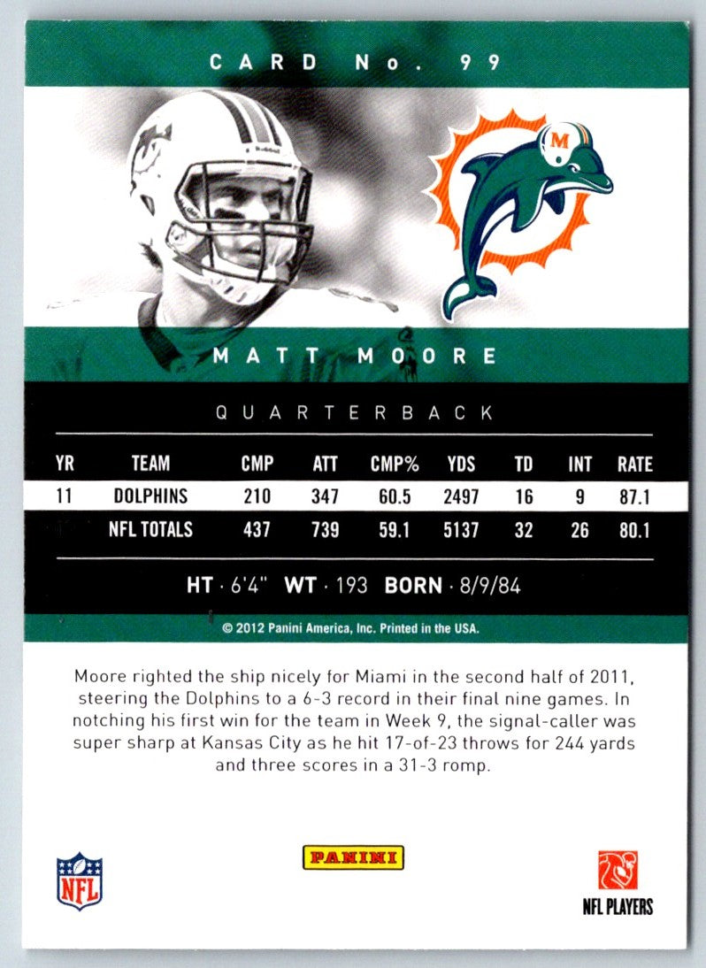 2012 Panini Prestige Matt Moore